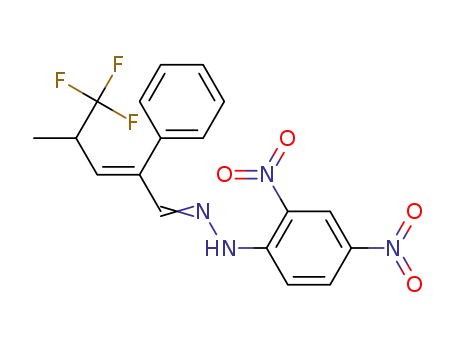 4-methyl-2-phenyl-5,5,5-trifluoropent-2(E)-enal (2,4-dinitrophenyl)hydrazone