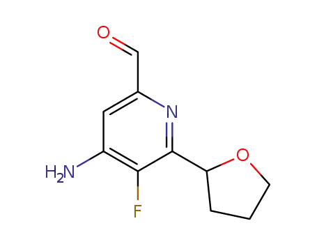 4-amino-5-fluoro-6-(tetrahydrofuran-2-yl)picolinaldehyde