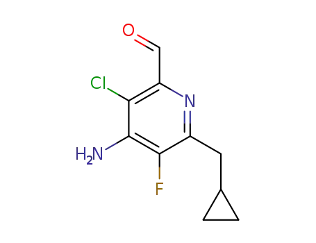 4-amino-3-chloro-6-(cyclopropylmethyl)-5-fluoropicolinaldehyde