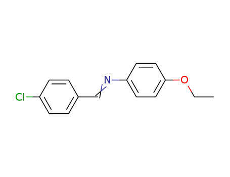 Molecular Structure of 15484-92-1 (Benzenamine, N-[(4-chlorophenyl)methylene]-4-ethoxy-)