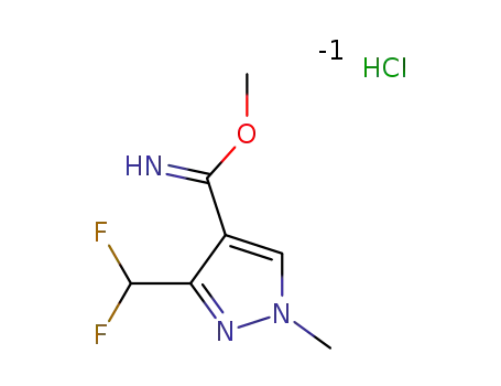 methyl 3-(difluoromethyl)-1-methyl-1H-pyrazole carboximidoate hydrochloric acid salt
