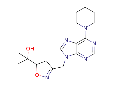 2-{3-[(6-piperidin-1-yl-9H-purin-9-yl)methyl]-4,5-dihydroisoxazol-5-yl}propan-2-ol