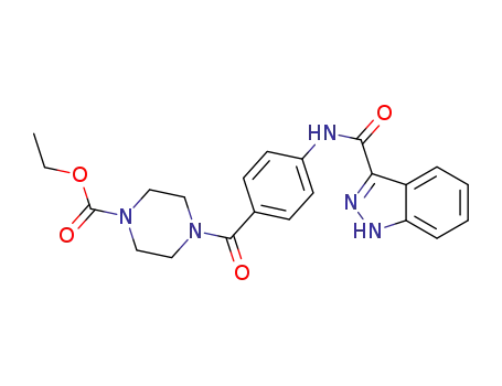 ethyl 4-[4-(1H-indazole-3-carboxamido)benzoyl]piperazine-1-carboxylate