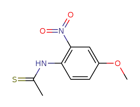 Molecular Structure of 65183-00-8 (Ethanethioamide, N-(4-methoxy-2-nitrophenyl)-)