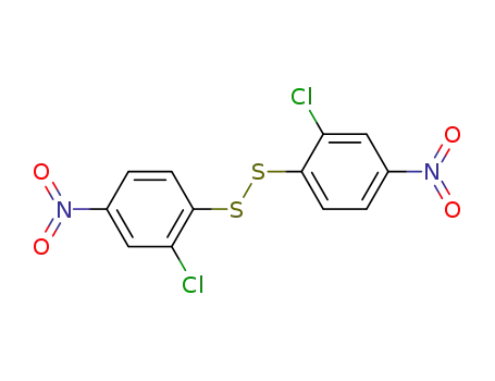 Molecular Structure of 20201-04-1 (2-chloro-1-(2-chloro-4-nitro-phenyl)disulfanyl-4-nitro-benzene)