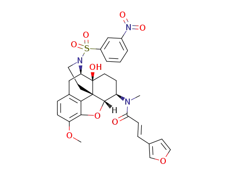 (E)-3-(furan-3-yl)-N-{(4R,4aS,7R,7aR,12bS)-4a-hydroxy-9-methoxy-3-[(3-nitrophenyl)sulfonyl]-2,3,4,4a,5,6,7,7a-octahydro-1H-4,12-methanobenzofuro[3,2-e]isoquinolin-7-yl}-N-methylacrylamide