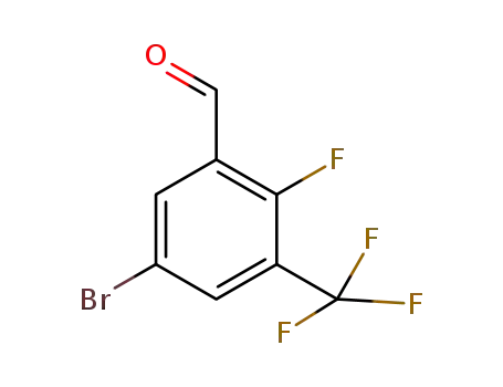 Molecular Structure of 1291487-26-7 (5-Bromo-2-fluoro-3-(trifluoromethyl)benzaldehyde)