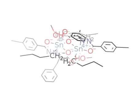 2-carbonyl-3-phenylpropionic acid p-methylbenzoylhydrazone bis-n-butyltin complex