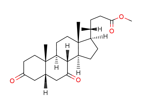 Molecular Structure of 7753-72-2 (5BETA-CHOLANIC ACID 3,7-DIONE METHYL ESTER)