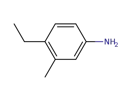 Molecular Structure of 69450-94-8 (Benzenamine, 4-ethyl-3-methyl-)