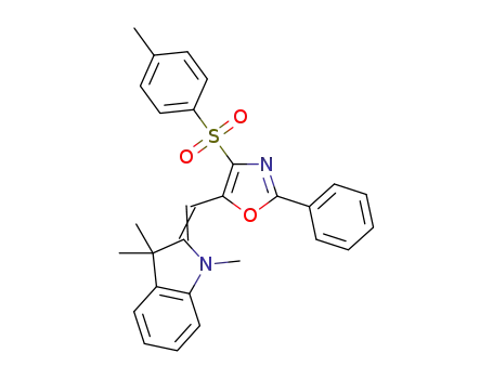 4-[(4-methylphenyl)sulfonyl]-5-[(1,3,3-trimethylindolin-2-ylidene)methyl]-2-phenyl-1,3-oxazole