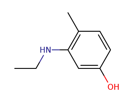 Molecular Structure of 120-37-6 (3-Ethylamino-4-methylphenol)