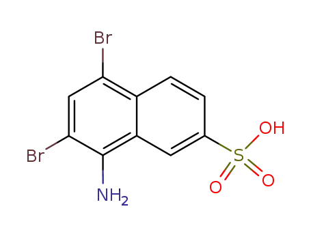8-amino-5,7-dibromo-naphthalene-2-sulfonic acid