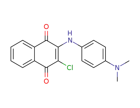 Molecular Structure of 42262-96-4 (2-chloro-3-{[4-(dimethylamino)phenyl]amino}naphthalene-1,4-dione)
