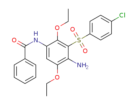N-(4-amino-3-((4-chlorophenyl)sulfonyl)-2,5-diethoxyphenyl)-benzamide
