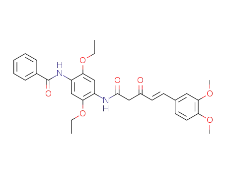 5-(3,4-dimethoxy-phenyl)-3-oxo-pent-4-enoic acid-(2,5-diethoxy-4-benzoylamino-anilide)