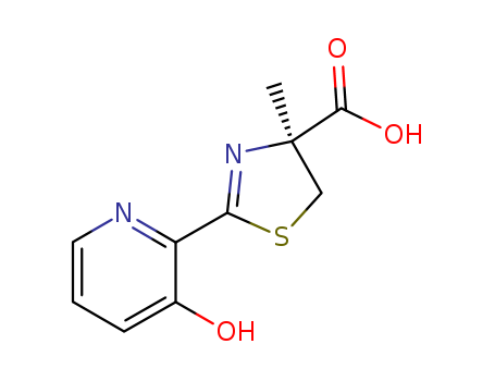 4-Thiazolecarboxylicacid, 4,5-dihydro-2-(3-hydroxy-2-pyridinyl)-4-methyl-, (4S)-