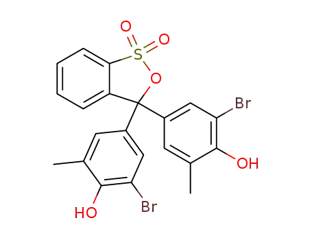 Molecular Structure of 115-40-2 (Phenol,4,4'-(1,1-dioxido-3H-2,1-benzoxathiol-3-ylidene)bis[2-bromo-6-methyl-)