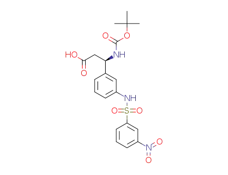 (3R)-3-[(tert-butoxycarbonyl)amino]-3-(3-{[(3-nitrophenyl)sulfonyl]amino}phenyl)propanoic acid