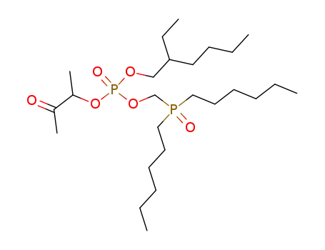 Phosphoric acid dihexyl-phosphinoylmethyl ester 2-ethyl-hexyl ester 1-methyl-2-oxo-propyl ester