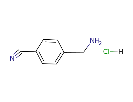 Molecular Structure of 15996-76-6 (4-(Aminomethyl)benzonitrile hydrochloride)