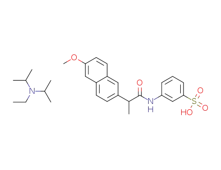 N-ethyl-N-isopropylpropan-2-aminium 3-(2-(6-methoxynaphthalen-2-yl)propanamido)benzenesulfonate
