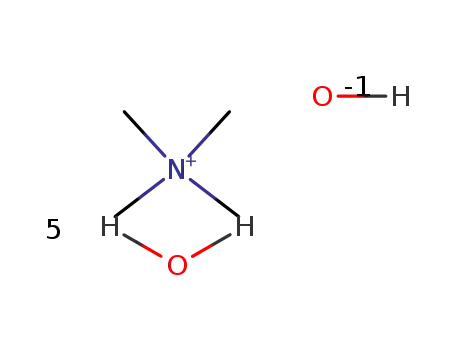 Molecular Structure of 10424-65-4 (Tetramethylammonium hydroxide pentahydrate)