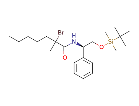 2-bromo-N-[(R)-2-((tert-butyldimethylsilyl)oxy)-1-phenylethyl]-2-methylheptanamide