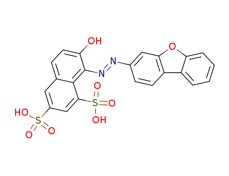 8-dibenzofuran-3-ylazo-7-hydroxy-naphthalene-1,3-disulfonic acid