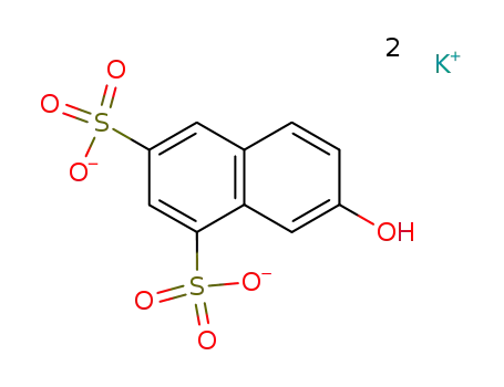 Molecular Structure of 842-18-2 (Dipotassium 7-hydroxynaphthalene-1,3-disulphonate)