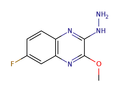 Molecular Structure of 91895-02-2 (2(1H)-Quinoxalinone, 6-fluoro-3-methoxy-, hydrazone)