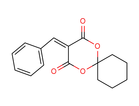 Molecular Structure of 131119-24-9 (1,5-Dioxaspiro[5.5]undecane-2,4-dione, 3-(phenylmethylene)-)