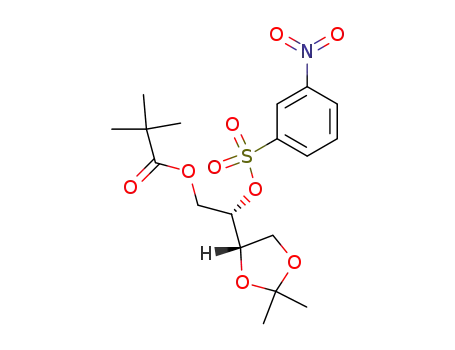 1,2-O-isopropylidene-3-O-(m-nitrobenzenesulfonyl)-4-O-pivaloyl-L-threitol