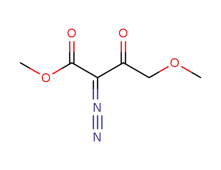 Molecular Structure of 105940-00-9 (Butanoic acid, 2-diazo-4-methoxy-3-oxo-, methyl ester)