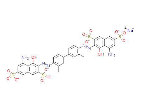 2,7-Naphthalenedisulfonicacid,3,3'-[(3,3'-dimethyl[1,1'-biphenyl]-4,4'-diyl)bis(2,1-diazenediyl)]bis[5-amino-4-hydroxy-,sodium salt (1:4)(72-57-1)