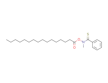 Molecular Structure of 89861-46-1 (Benzenecarbothioamide, N-methyl-N-[(1-oxohexadecyl)oxy]-)