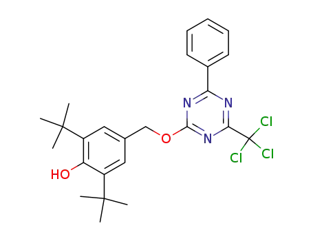 2,6-Di-tert-butyl-4-(4-phenyl-6-trichloromethyl-[1,3,5]triazin-2-yloxymethyl)-phenol