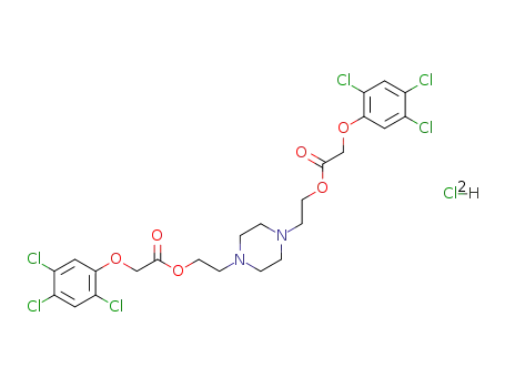 Molecular Structure of 105115-40-0 (piperazine-1,4-diyldiethane-2,1-diyl bis[(2,4,5-trichlorophenoxy)acetate] dihydrochloride)