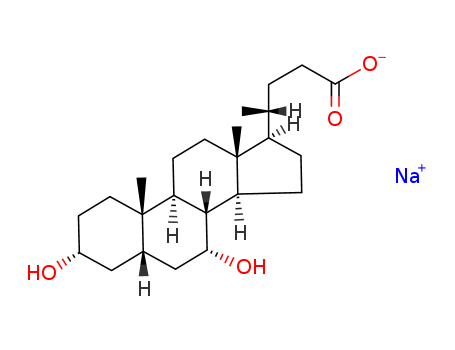 Cholan-24-oic acid,3,7-dihydroxy-, monosodium salt, (3a,5b,7a)-(2646-38-0)