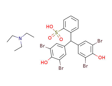 2-[Bis-(3,5-dibromo-4-hydroxy-phenyl)-methyl]-benzenesulfonic acid; compound with triethyl-amine