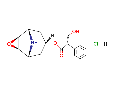 (1R,4S,5S)-3-oxa-9-azatricyclo[3.3.1.0~2,4~]non-7-yl (2S)-3-hydroxy-2-phenylpropanoate hydrochloride
