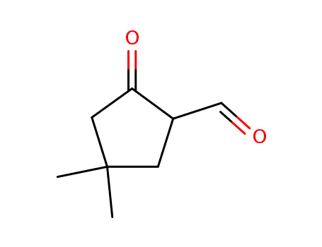 Molecular Structure of 81887-97-0 (Cyclopentanecarboxaldehyde, 4,4-dimethyl-2-oxo-)