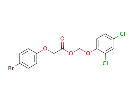 Molecular Structure of 106262-02-6 (Acetic acid, (4-bromophenoxy)-, (2,4-dichlorophenoxy)methyl ester)