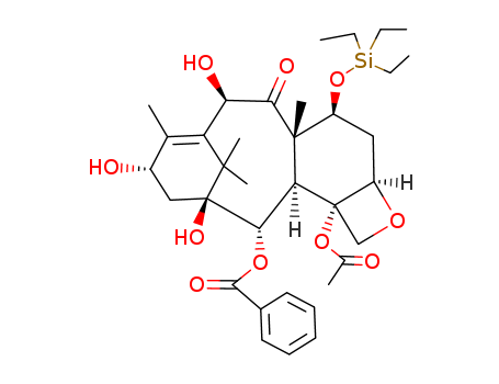 7,11-Methano-5H-cyclodeca[3,4]benz[1,2-b]oxet-5-one,12b-(acetyloxy)-12-(benzoyloxy)-1,2a,3,4,4a,6,9,10,11,12,12a,12b-dodecahydro-6,9,11-trihydroxy-4a,8,13,13-tetramethyl-4-[(triethylsilyl)oxy]-,(2aR,4