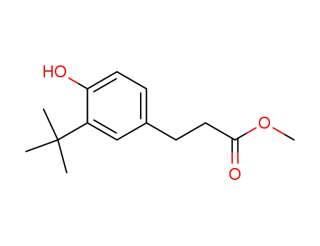 Molecular Structure of 36837-50-0 (Methyl 3-(3-tert-butyl-4-hydroxyphenyl)propionate)