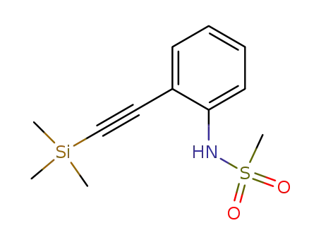 Molecular Structure of 116548-00-6 (Methanesulfonamide, N-[2-[(trimethylsilyl)ethynyl]phenyl]-)