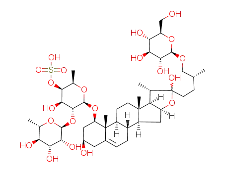 26-O-β-D-glucopyranosyl 22-hydroxy-25(R)-furost-5-en-1β,3β,26-triol 1-O-α-L-rhamnopyranosyl(1->2)-4-O-sulfo-β-D-fucopyranoside