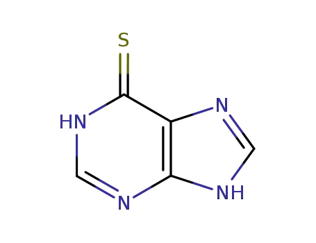 Molecular Structure of 50-44-2 (6-Mercaptopurine)