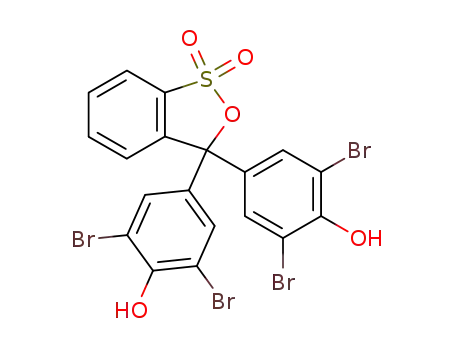 Molecular Structure of 115-39-9 (Phenol,4,4'-(1,1-dioxido-3H-2,1-benzoxathiol-3-ylidene)bis[2,6-dibromo-)