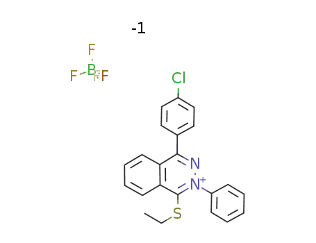 1-ethylthio-2-phenyl-4-(p-chlorophenyl)phthalazinium tetrafluoroborate